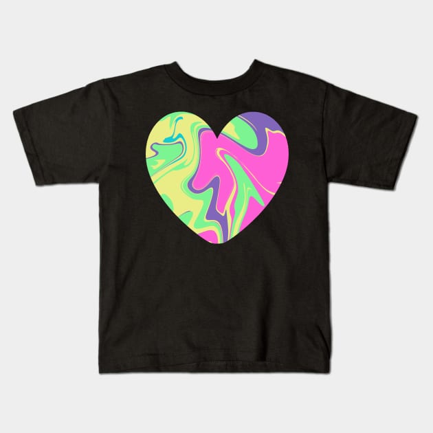 Hydrodipped heart Kids T-Shirt by diffrances